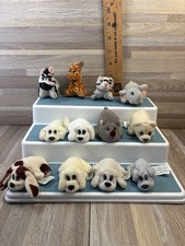 1996 Galoob Pound Puppies & Jungle Micro Mini Stuffed Plush Lot Of 12 picture