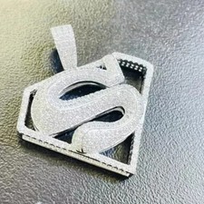 2.90Ct Round Cut Real Moissanite Custom Letter 