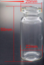 1200PCS Lab 10ml Clear Vials+1200, 20mm Silver Crimp top with Beveled Edge B1 picture