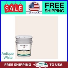 Glidden Quick Cover Interior Latex Paint Flat, Antique White, 5 Gallon picture