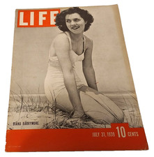 July 31, 1939 LIFE Magazine WWII War Ads 7/39 1930s ads Diana BARRYMORE FREE S/H picture