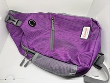 ZOMAKE Joy of Life Purple Sling Backpack Crossbody Travel Daypack picture