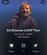 Ed Sheeran LOOP Tour (Dallas TX) 2 Tickets picture