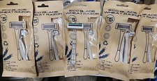 (25) Disposable Eco Razors 5x5pk, 3 Blades Wheat Straw Handle Shave The Planet picture