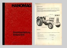 Hanomag Brillant 600 Tractor Operating Instructions Original 1967 picture
