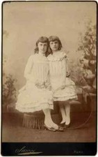 Rome Two pretty girls Cabinet oversized 21.5x13.5 cm 1890c Suscipj Roma L.50 picture