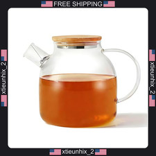 Glass Teapot with Infuser 1300ml for Loose Leaf & Blooming Tea Stovetop Safe picture