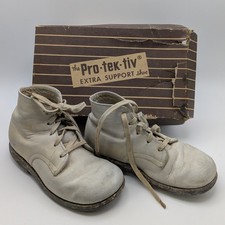 Vintage Pro-Tek-Tiv Extra Support Baby Shoes w/ Original Box P-318-AB USA 6.5 picture