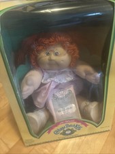 1985 Cabbage Patch Kid  Girl Red Hair Green Eyes In Box Never Removed All Papers picture