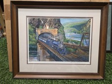 ​Theodore Xaras Signed 1982 Big Boy & B&O Railroad Art Prints Franklin... picture