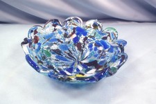 Vtg Murano Tutti Frutti Art Glass 8.5