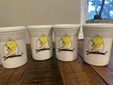 Warner Bros. Collectible Tweety Bird Tumblers By Fiesta Set Of 4 picture