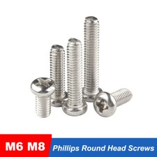 M6 M8 Phillips Pan Round Head Machine Screws Stainless Steel A2 6mm - 100mm picture