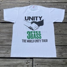 VTG  Rare Double Sided 3rd Bass Unity Tour   T-Shirt Size large Hip Hop Rap Tee picture