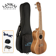 Lanikai ACST-C Solid Acacia Top Concert 23” Ukulele Natural w/ Bag, Hanger, Capo picture
