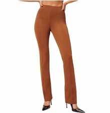 Good American Burnt Carmel Scuba Slim Flare Leg Zip Ankle Pants Size XL New picture