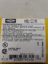 Hubbell HBL1221R Toggle Switch 20 Amp Heavy Duty picture