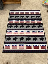 Pendleton American Flag Buffalo Wool Blanket picture