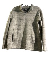 Columbia Women's Reel Cozy Quarter Zip Pullover in a grey and white heathered picture