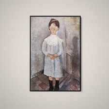 Amedeo Modigliani - Little Girl in Blue - Art Print on Paper or Canvas picture
