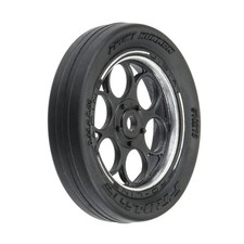 Pro-Line 1/16 Front Runner Front Tires MTD 8mm Black/Silver (2): Mini Drag picture