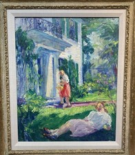 William Malherbe 1884-1951 French Impressionist The Inn Lyme Ct 1945 picture