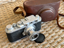 Vintage Soviet Zorki 1 Rangefinder Camera Industar-22 50mm f/3.5 Lens Case USSR picture