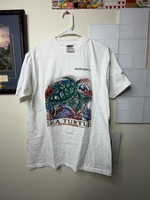 Vintage Newburyport Endangered Sea Turtle T-Shirt Tultex USA Size M  picture