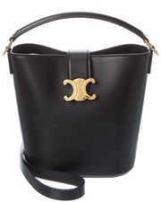 Celine Louise Small Leather Bucket Bag Women's Black picture