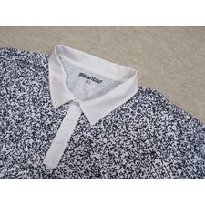 Shankitgolf Mens 3XL Performance Polo Shirt Black White Splatter Print Golf Tee picture