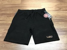MENS L - NEW Colosseum NCAA LSU Tigers Football Shorts Black picture