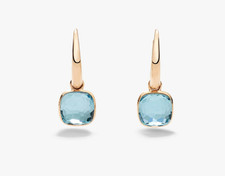 Pomellato Nudo Natural Sky Blue Topaz  Earrings, 925 Sterling Silver Earrings picture