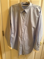 LOFT Versa Poplin Oversized Double Cuff Tunic Shirt White Large picture