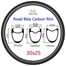 700C Carbon Road Bicycle Rim Disc and V-brake 24-32H Tubeless Clincher Wheel Rim picture
