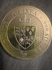 2022 ST. HELENA  1.25 oz.  .999 FINE SILVER GUINEA COIN EAST INDIA COMPANY picture