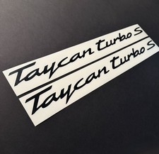 Premium PAIR 2020+ PORSCHE Taycan Turbo S Vinyl Sticker Door Decal Set picture