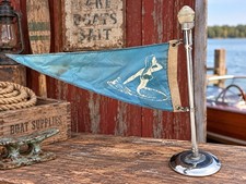 VTG 50s 60s Taylor Made Mermaid Boat Burgee Pennant Flag MCM On Bow Staff Pole picture