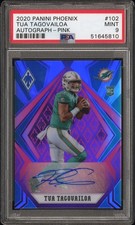 2020 Panini Phoenix Tua Tagovailoa Rookie AUTO Pink 01/25 #102 PSA 51645810 picture