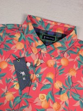 William Murray  That's A Peach Polo Shirt Mens Medium AOP Golf Performance NWT picture