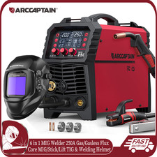 ARCCAPTAIN MIG Welder 250A 6 in 1 Aluminum MIG/Stick/Lift TIG & Welding Helmet🔥 picture