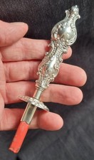 ANTIQUE EDWARDIAN STERLING SILVER SEALING WAX HOLDER ADIE & LOVEKIN BIRM 1902 picture