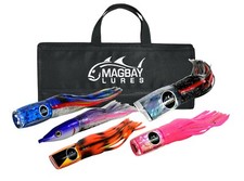Large Tournament Marlin Lure Set 5 Pack Fully Rigged + Bag by MagBay Lures picture