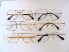 Lot of 6 Vintage Men’s Metal Eyeglasses Frames Menrad Adensco Renaissance Etc. picture