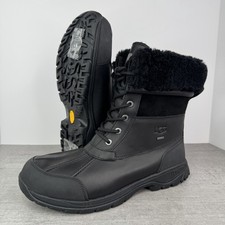 UGG Butte Waterproof Fur-Lined Leather Winter Boots - Men's Size 10.5 - S/N 5521 picture
