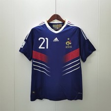 Vintage Nicholas Anelka #21 France 2010 World Cup Retro Blue Home Kit | Size L picture