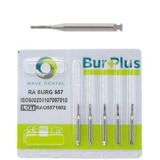 WAVE Dental Surgical Carbide Burs RA #557 Bur Cross Cut Fissure Flat End Latch picture