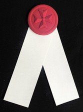 35mm Oath/ Purity Seal Faux Wax Pin (Maltese Cross #2) picture