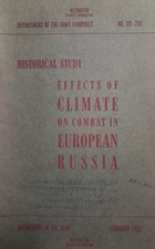 1952 WWII 1942-43 US Army EFFECTS OF CLIMATE COMBAT RUSSIA WWII Cold War STUDY picture
