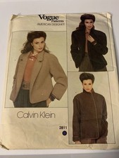 Vintage Calvin Klein for Vogue Jacket Pattern #2811 Size 16 UNCUT picture
