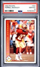 TERRELL BUCKLEY RC 1992 Pacific #321 POP 3 PSA 10 FSU | Packers | Dolphins🏈🏆 picture